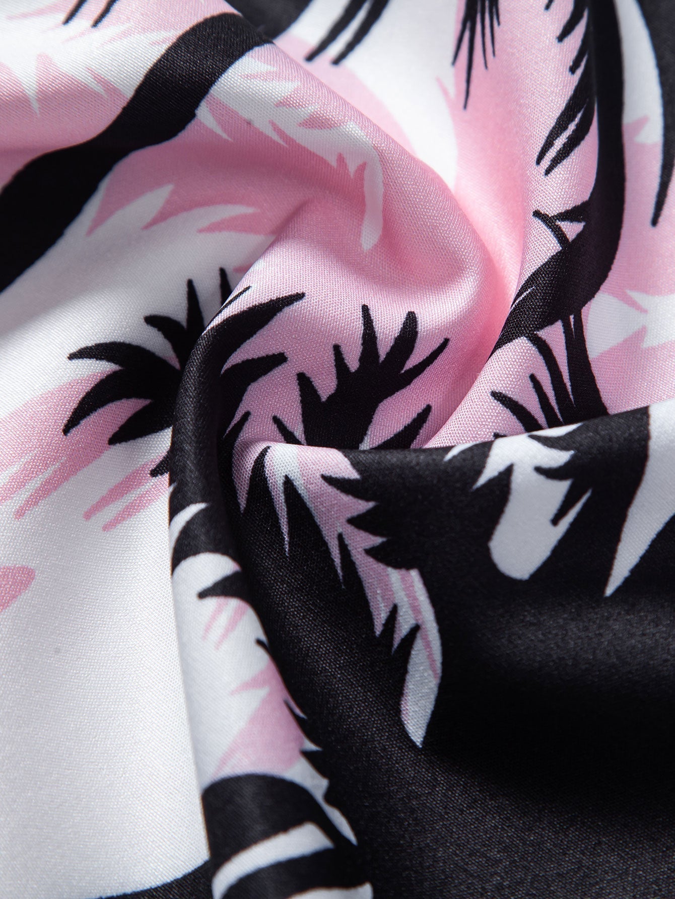 Beachwear Set with Unique Palm Tree Print – Comfortable Regular Fit – 100% Polyester Shirt and 100% Nylon Swim Shorts 8