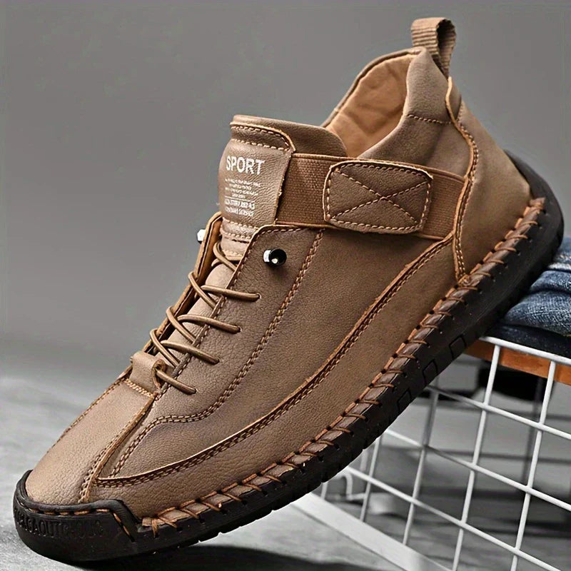 Comfort Support Sneakers with Breathable Leather and Shock Absorption – Easy On/Off Design 8
