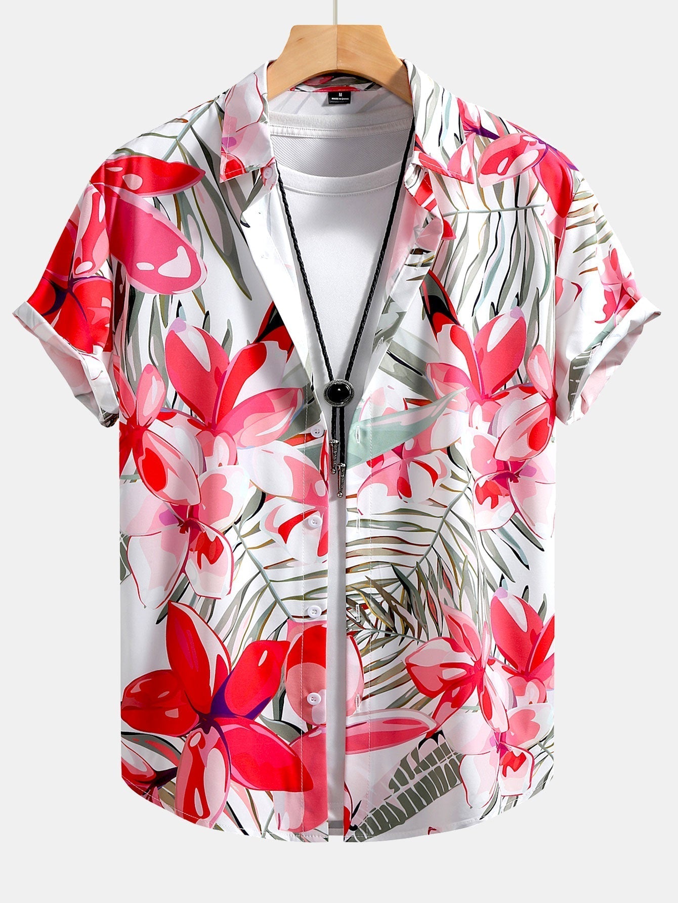 Floral Print Shirt and Swim Shorts Set – Comfortable Regular Fit – 100% Polyester and Nylon 8