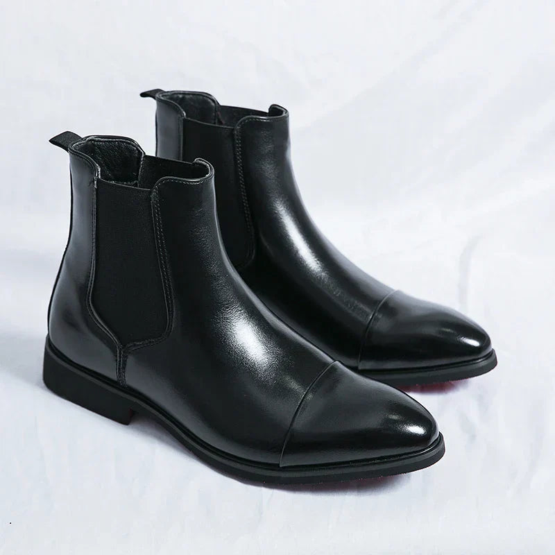 Genuine Leather Chelsea Boots for Men and Women – Timeless Comfort – Black Classic Design 3
