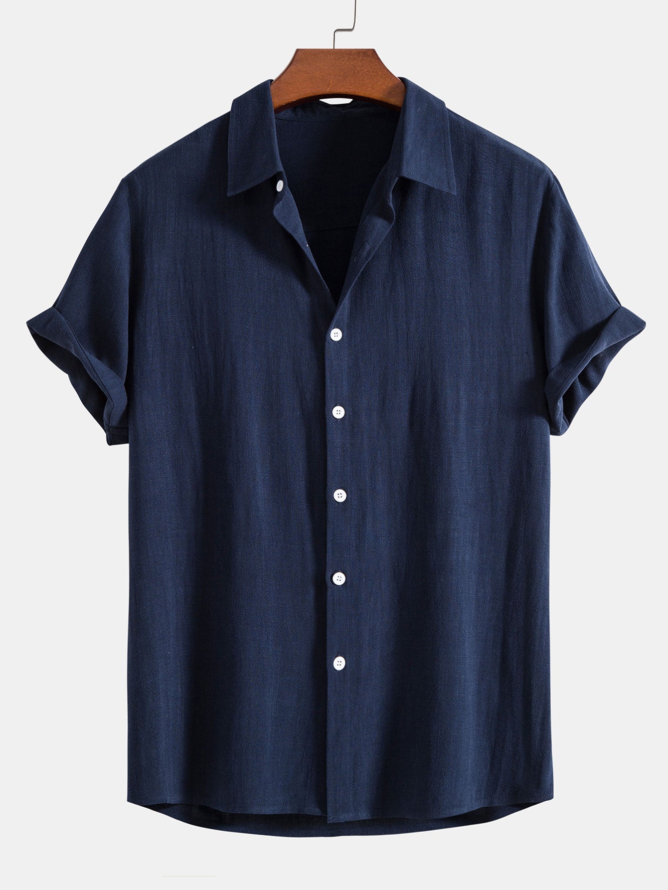 Linen Blend Outfit with Button-Up Shirt and Straight Leg Pants – Comfortable Summer Clothes for Casual or Semi-Formal Wear 2