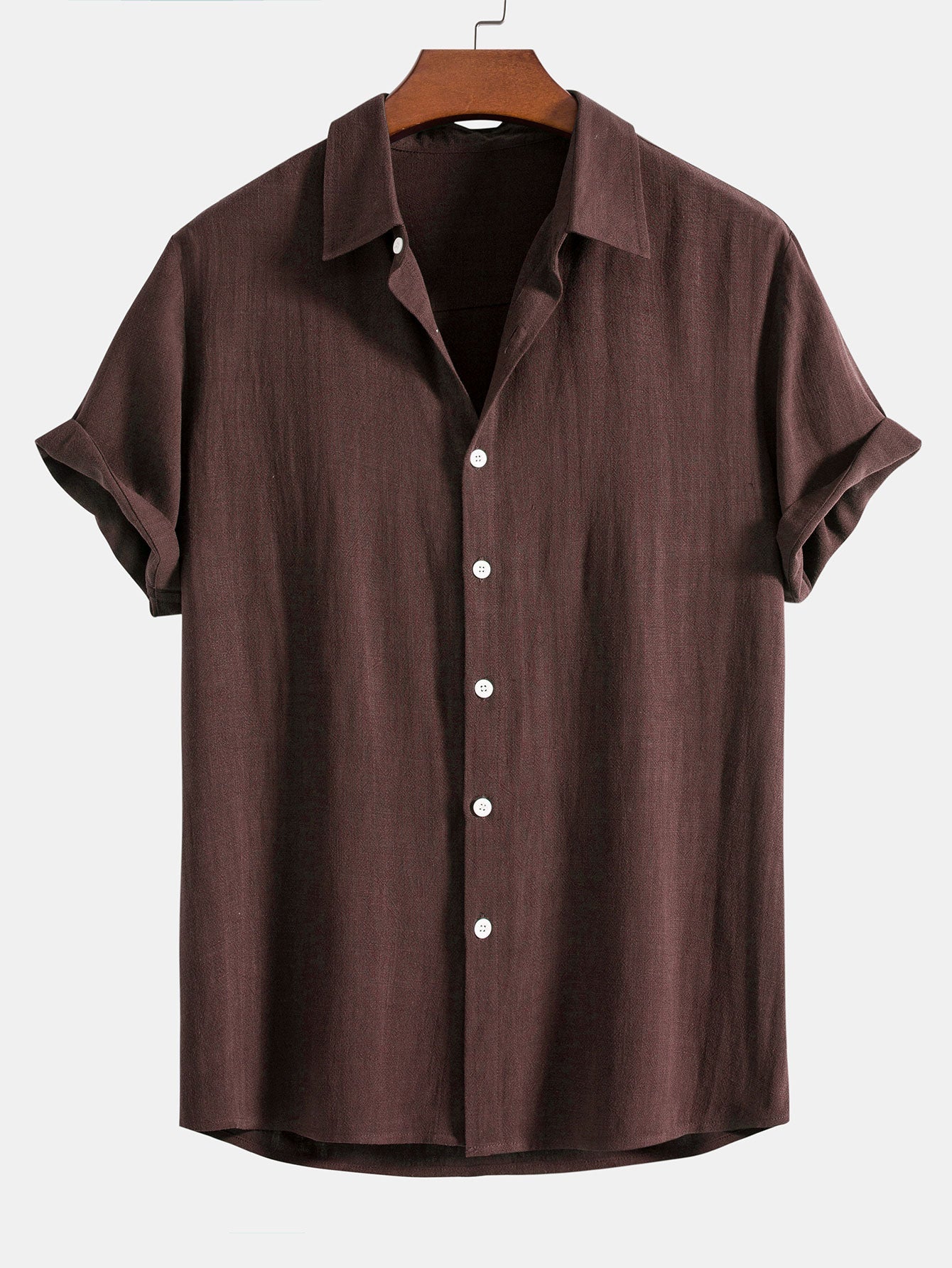 Linen Blend Outfit with Button-Up Shirt and Straight Leg Pants – Comfortable Summer Clothes for Casual or Semi-Formal Wear 3