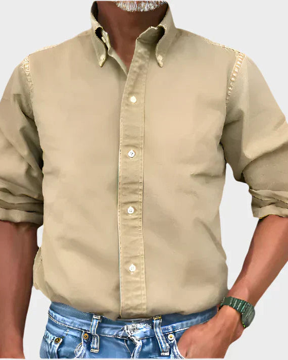Men's Button-Down Dress Shirt with Comfortable Fit – Classic Style for Office and Casual Wear 0