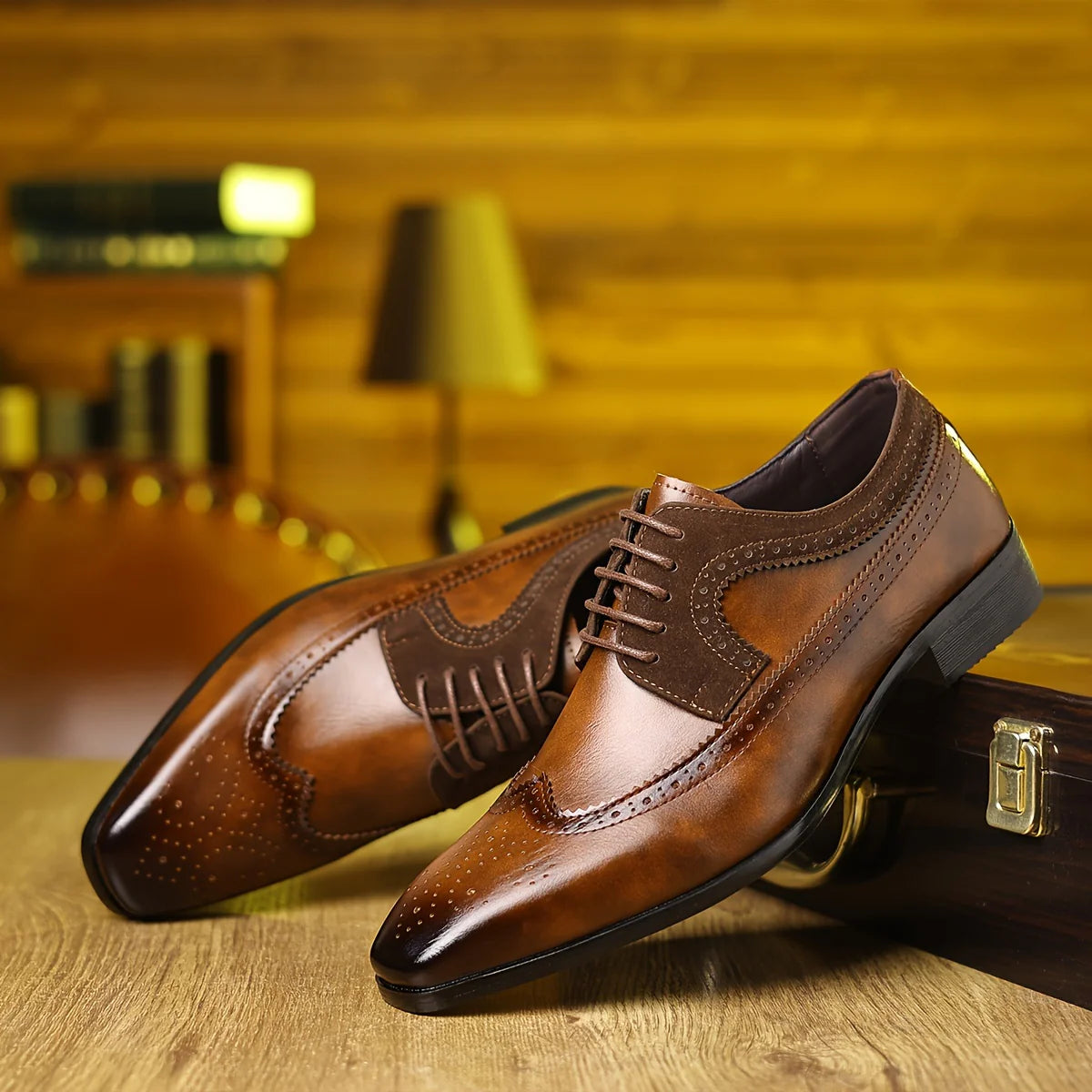 Men's Dress Shoes with Sleek Formal Design - Black Leather Comfort and Durability 3