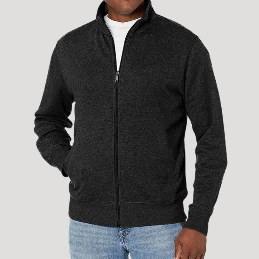 Men's Jacket with Zipper - Lightweight Casual Design for Spring - Versatile Comfort Fit 1