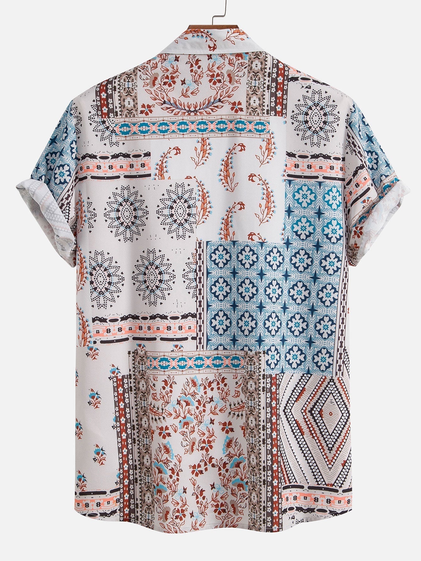 Shirt and Shorts Set with Unique Scarf Print Design, Comfortable Fit, Machine Washable – Casual Beachwear 5