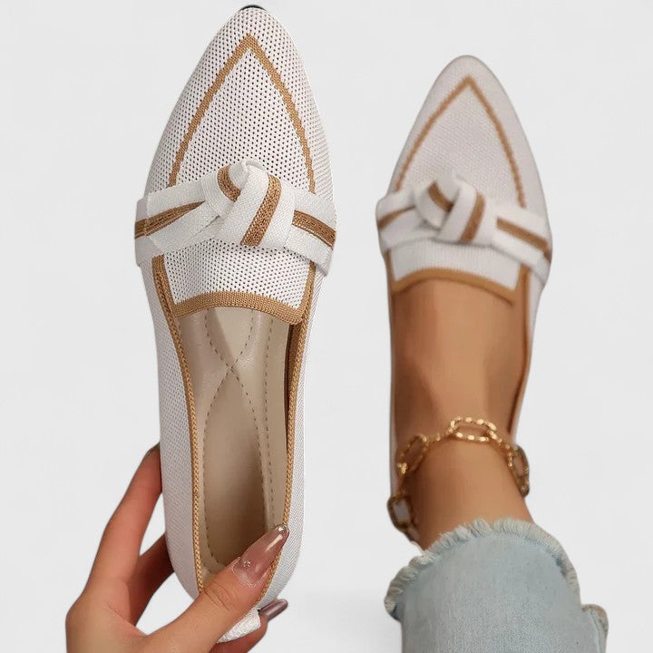 Women's Orthopedic Loafers with Pointed Toe and Button Detail – Comfortable Slip-On Summer Footwear 0