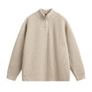 Men Ribbed Half-Zip Knit Jumper
