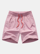 Beachwear Set with Palm Tree Flamingo Print – Lightweight Polyester Shirt and Nylon Swim Shorts 5