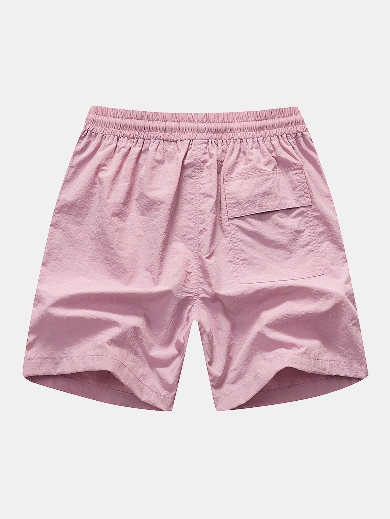 Beachwear Set with Palm Tree Flamingo Print – Lightweight Polyester Shirt and Nylon Swim Shorts 6
