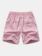Beachwear Set with Palm Tree Flamingo Print – Lightweight Polyester Shirt and Nylon Swim Shorts 6