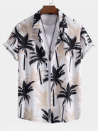 Beachwear Set with Unique Palm Tree Print – Comfortable Regular Fit – 100% Polyester Shirt and 100% Nylon Swim Shorts 4