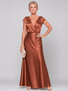 Cap Sleeve Maxi Dress with Wrap Bodice and V Neckline – Elegant White Long Dress for Women 2