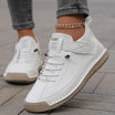 Comfort Support Sneakers with Breathable Leather and Shock Absorption – Easy On/Off Design 0