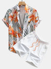 Floral Print Shirt and Swim Shorts Set – Comfortable Regular Fit – 100% Polyester and Nylon 0