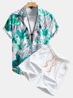 Floral Print Shirt and Swim Shorts Set – Comfortable Regular Fit – 100% Polyester and Nylon 4