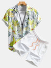 Floral Print Shirt and Swim Shorts Set – Comfortable Regular Fit – 100% Polyester and Nylon 5