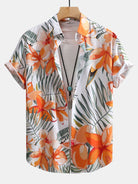 Floral Print Shirt and Swim Shorts Set – Comfortable Regular Fit – 100% Polyester and Nylon 6