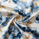 Floral Wrap Midi Dress with Ruched Waist and Gold Accents – Elegant Summer Wedding Guest Dress 2