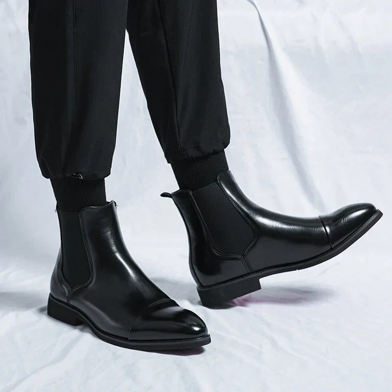 Genuine Leather Chelsea Boots for Men and Women – Timeless Comfort – Black Classic Design 2
