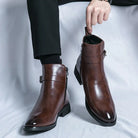 Genuine Leather Chelsea Boots with Elastic Side Panels and Durable Rubber Outsoles – Black or Brown Options 2