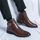 Genuine Leather Chelsea Boots with Elastic Side Panels and Durable Rubber Outsoles – Black or Brown Options 4