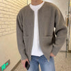 Knitted Men's Cardigan with Zipper