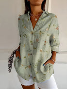 Ladies Floral Blouse with Button Front – Airy Summer Style 0