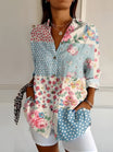 Ladies Floral Blouse with Button Front – Airy Summer Style 2