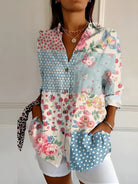 Ladies Floral Blouse with Button Front – Airy Summer Style 2