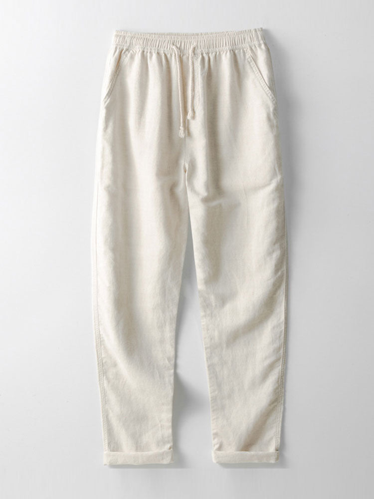 Linen Blend Outfit with Button-Up Shirt and Straight Leg Pants – Comfortable Summer Clothes for Casual or Semi-Formal Wear 4