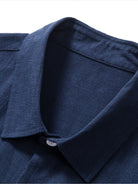 Linen Blend Outfit with Button-Up Shirt and Straight Leg Pants – Comfortable Summer Clothes for Casual or Semi-Formal Wear 5