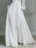 Maxi Dress with Patchwork Linen and Stand-Up Collar – Button Closure for Elegant Occasions 5