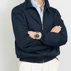 Men Full-Zip Jacket With Collar and Elastic Cuffs
