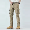 Men cargo trousers with multiple pockets and belt loops