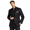 Men’s Black Blazer with Button Closure and Notch Lapel