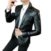 Men’s Blazer with Button Closure and Notch Lapel