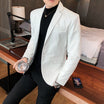 Men’s Blazer with Button Closure and Notch Lapel