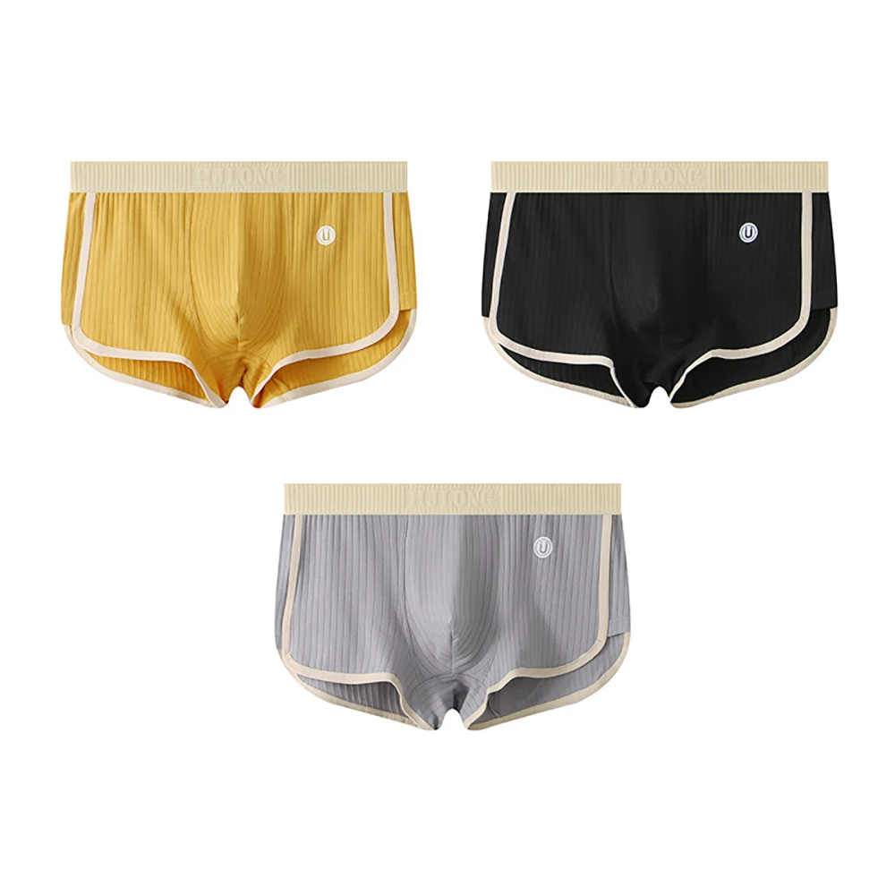 Men's Briefs with U-Shaped Pouch Support and Breathable Mesh – 3-Pack Ultra-Soft Cotton Underwear 3