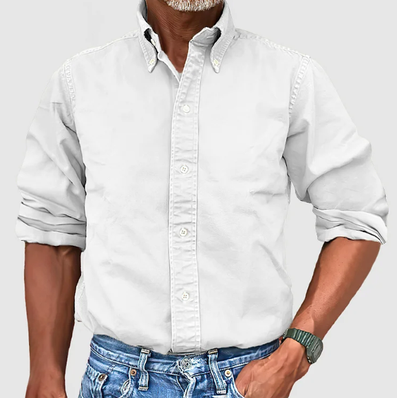 Men's Button-Down Dress Shirt with Comfortable Fit – Classic Style for Office and Casual Wear 9