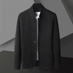 Men’s Cardigan with Stand Collar and Buttons