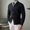 Men’s Cardigan with V-Neckline and Button Closure