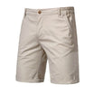 Men’s Chino Shorts with Button Closure and Side Pockets