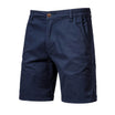 Men’s Chino Shorts with Button Closure and Side Pockets