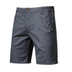 Men’s Chino Shorts with Button Closure and Side Pockets