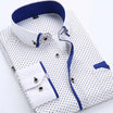 Men’s Contrast Collar Long Sleeve Shirt