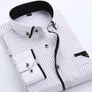 Men’s Contrast Collar Long Sleeve Shirt