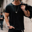 Men's Cotton T-Shirt with Crew Neck and Short Sleeves – Comfortable Straight Fit for Casual Wear 1