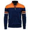 Men’s Cotton Zip Cardigan with Stand Collar