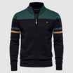 Men’s Cotton Zip Cardigan with Stand Collar